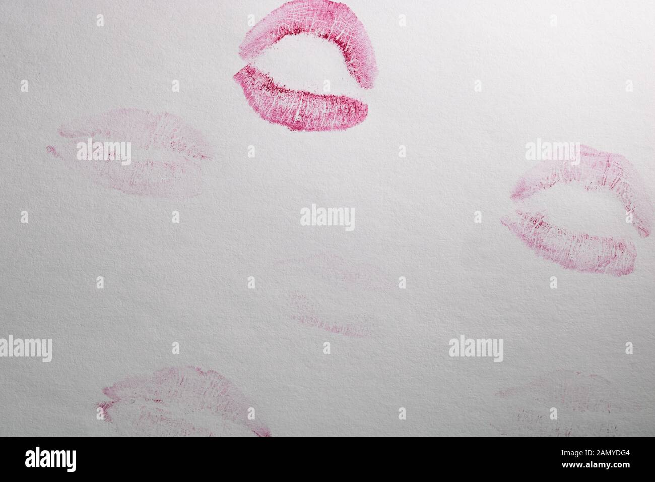 Valentine`s day concept. Lipstick kiss. Drawing with lipstick on paper Stock Photo Alamy
